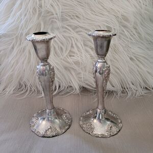 Godinger vintage baroque silver 8 inch candlestick